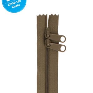 30" Handbag Zippers Double Slide - Khaki