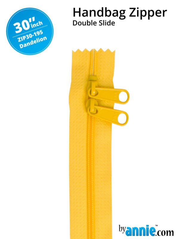 30" Handbag Zippers Double Slide - Dandelion