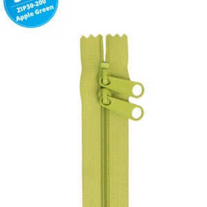 30" Handbag Zippers Double Slide - Apple Green