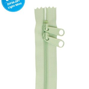 30" Handbag Zippers Double Slide - Light Mint