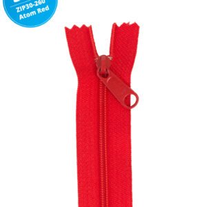 30" Handbag Zippers Double Slide - Atom Red