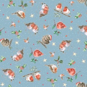 One Snowy Day by Wrendale Designs - Feathered Friends - Dark Blue