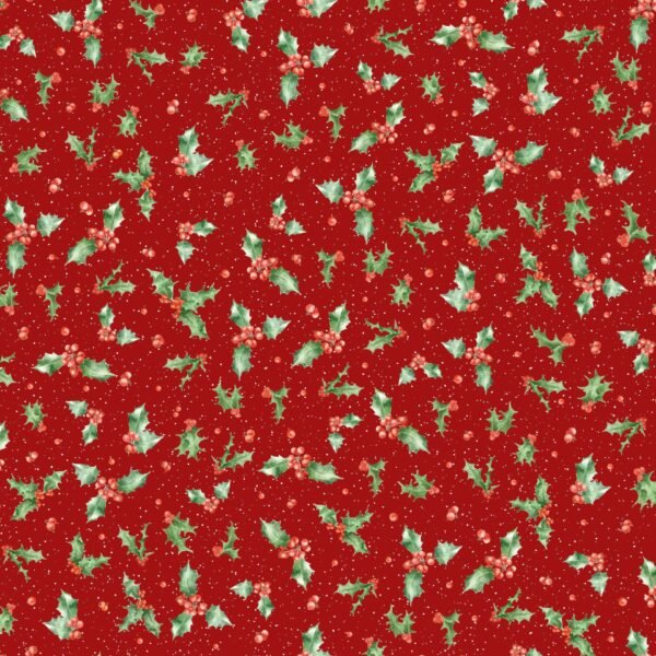 One Snowy Day by Wrendale Designs - Holly - Dark Red