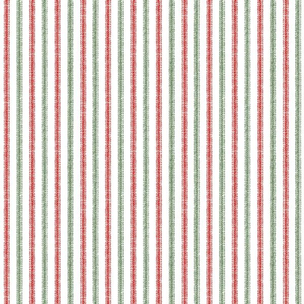 One Snowy Day by Wrendale Designs - Stripe - Red/Green