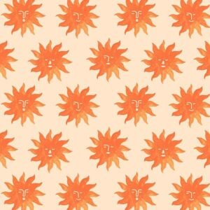 Figo Fabrics - Far and Wide - Suns in Warm Sky
