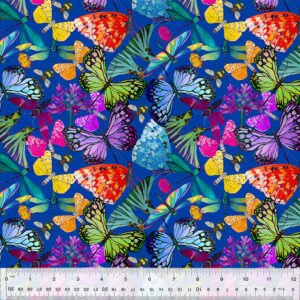 Gardenia by Sally Kelly - Flutter Cobalt