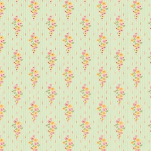 Poppie Cotton Hollyhock Lane - Love At Home Mint