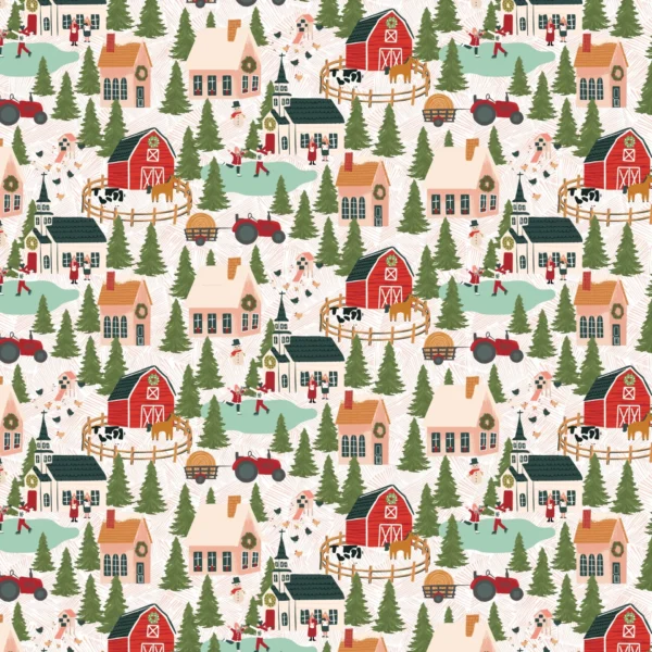 Prairie Christmas by Poppie Cotton - A Winter Scene Natural