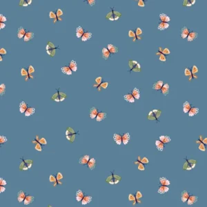 Hide and Seek by Poppie Cotton - Butterflies Blue