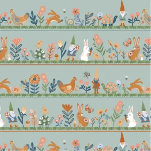 Hide and Seek by Poppie Cotton - Honey I'm Gnome Green