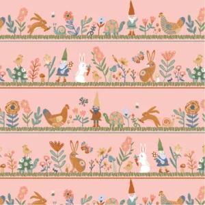 Hide and Seek by Poppie Cotton - Honey I'm Gnome Pink