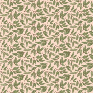 Prairie Christmas by Poppie Cotton - Pine Boughs Natural