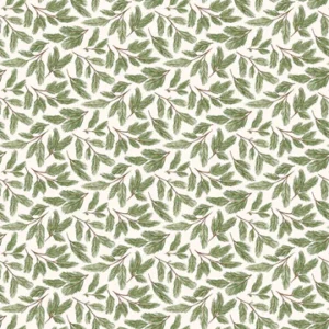 Prairie Christmas by Poppie Cotton - Pine Boughs White