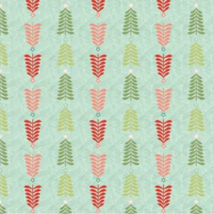 Prairie Christmas by Poppie Cotton - Oh Christmas Tree Teal