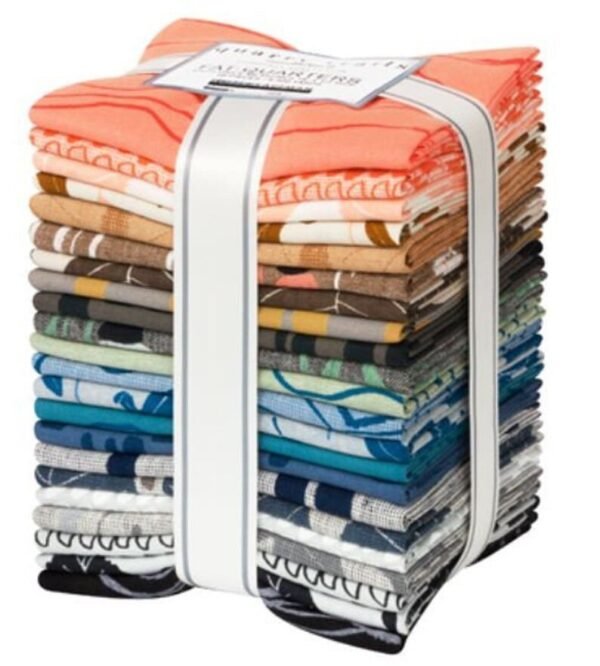 Quarry Trail by Anna Graham for Robert Kaufman, 100% Cotton Linen Canvas - Fat Quarter Bundle of 22