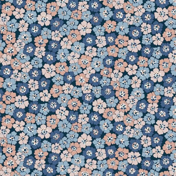 Liberty Denim Florals - Spring Flourish Blue