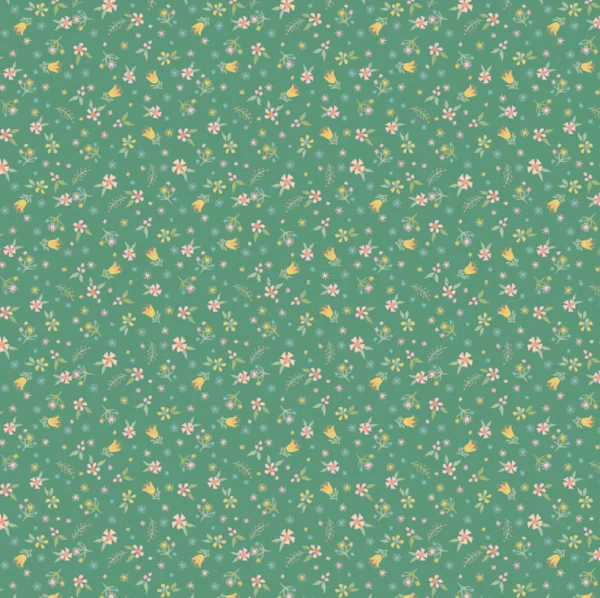 Finding Wonder by Poppie Cotton - Blossoms Green