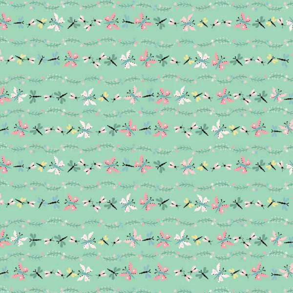Finding Wonder by Poppie Cotton - Bugs & Butterflies Green