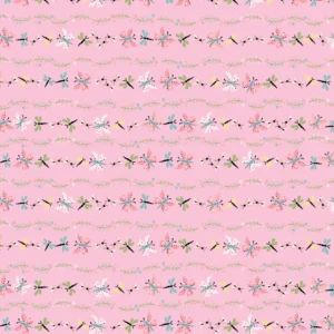 Finding Wonder by Poppie Cotton - Bugs & Butterflies Pink