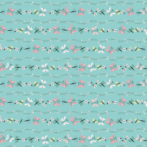 Finding Wonder by Poppie Cotton - Bugs & Butterflies Blue