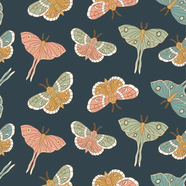 moonbeam dreams by Poppie Cotton - Lunar Moth Night