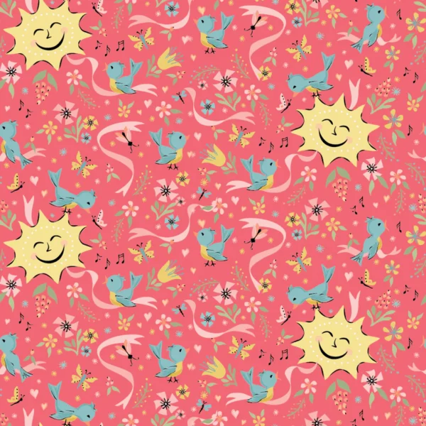 Finding Wonder by Poppie Cotton - Sunshine Pink