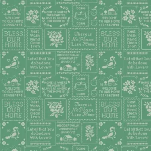 Home Sweet Home by Poppie Cotton - Cross Stitch Green