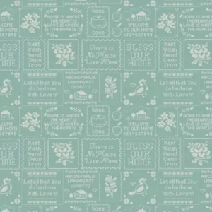 Home Sweet Home by Poppie Cotton - Cross Stitch Blue