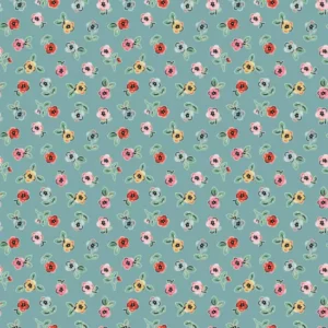 Home Sweet Home by Poppie Cotton - Cheery Florals Blue