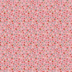 Home Sweet Home by Poppie Cotton - Bitty Blossoms Pink