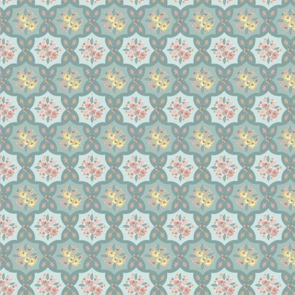 Wildwood Dwellings by Poppie Cotton - Quilty Patches Teal