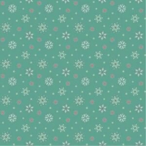 Frost & Furry by Poppie Cotton - Flurry Flakes - Mint
