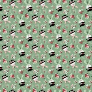 Frost & Furry by Poppie Cotton - Sow Tossed - Mint