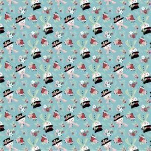 Frost & Furry by Poppie Cotton - Snow Tossed - Blue