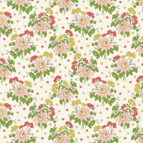 Liberty Postcards From Paradise - Passionflower Sway Red