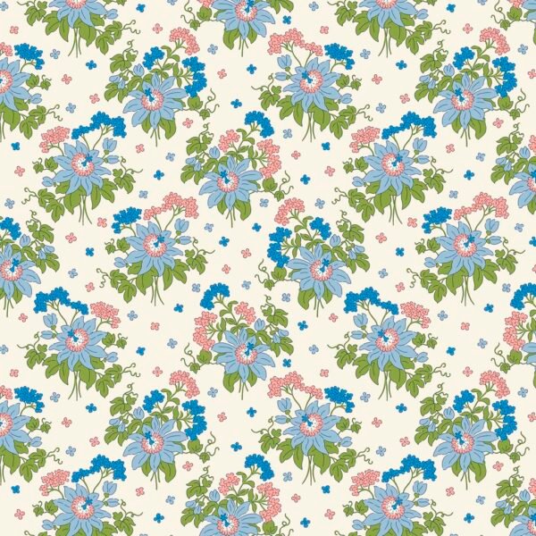 Liberty Postcards From Paradise - Passionflower Sway Blue